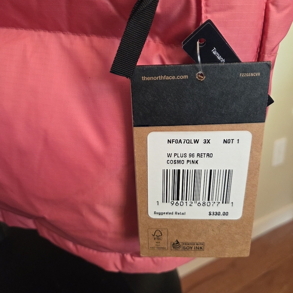 The North Face Women 3XL 1996 Retro Nuptse Jacket Cosmo Pink - Picture 5 of 5